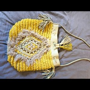 Antik Batik yellow crossbody bag